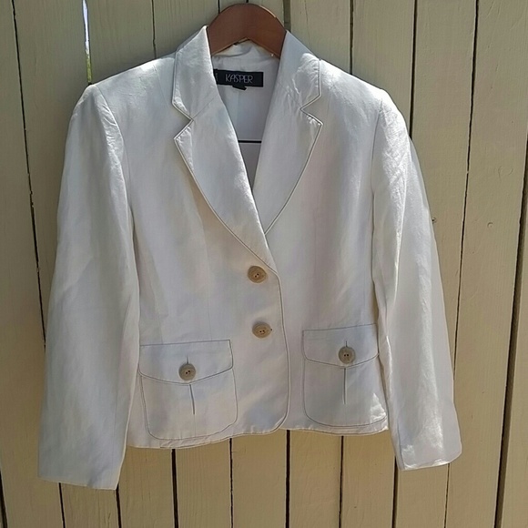 Kasper Linen Blazer - Picture 1 of 4